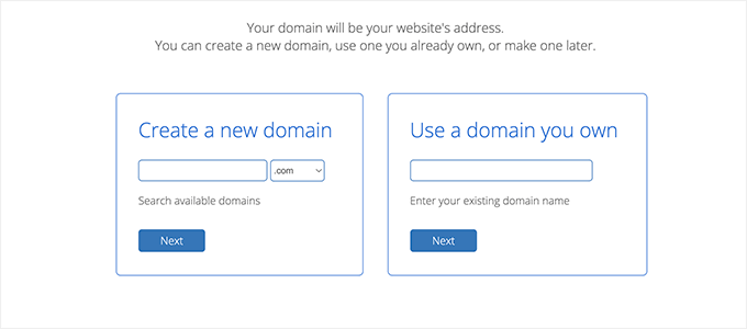 Masukkan nama domain Anda