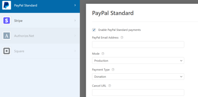 Aktifkan PayPal di WPForms