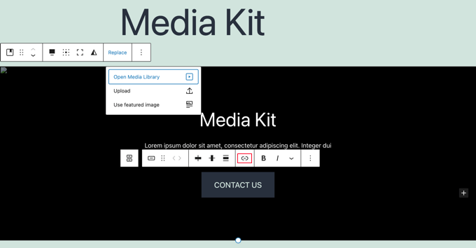 Mengubah Gambar Latar Sampul Kit Media