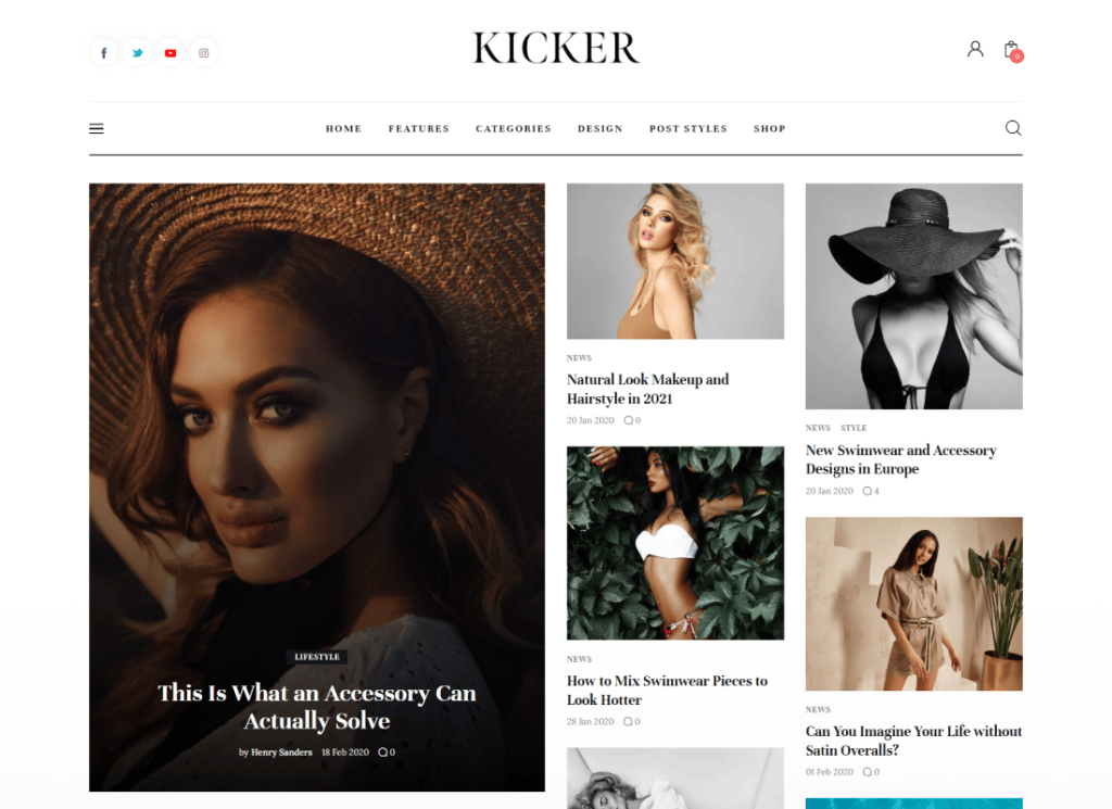 Kicker - Tema WordPress Majalah Blog Serbaguna