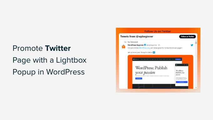 Cara mempromosikan halaman Twitter dengan popup lightbox