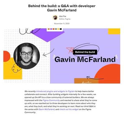 ide blog, wawancara dengan pengembang Figma Gavin McFarland