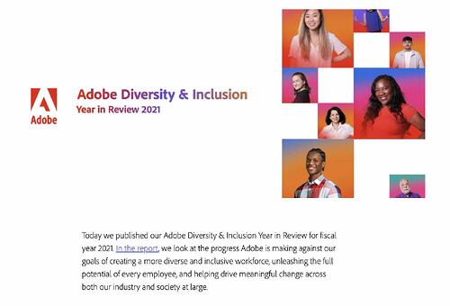 Ide blog, laporan keragaman dan inklusi dari Adobe