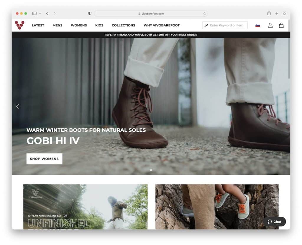 situs web magento vivobarefoot