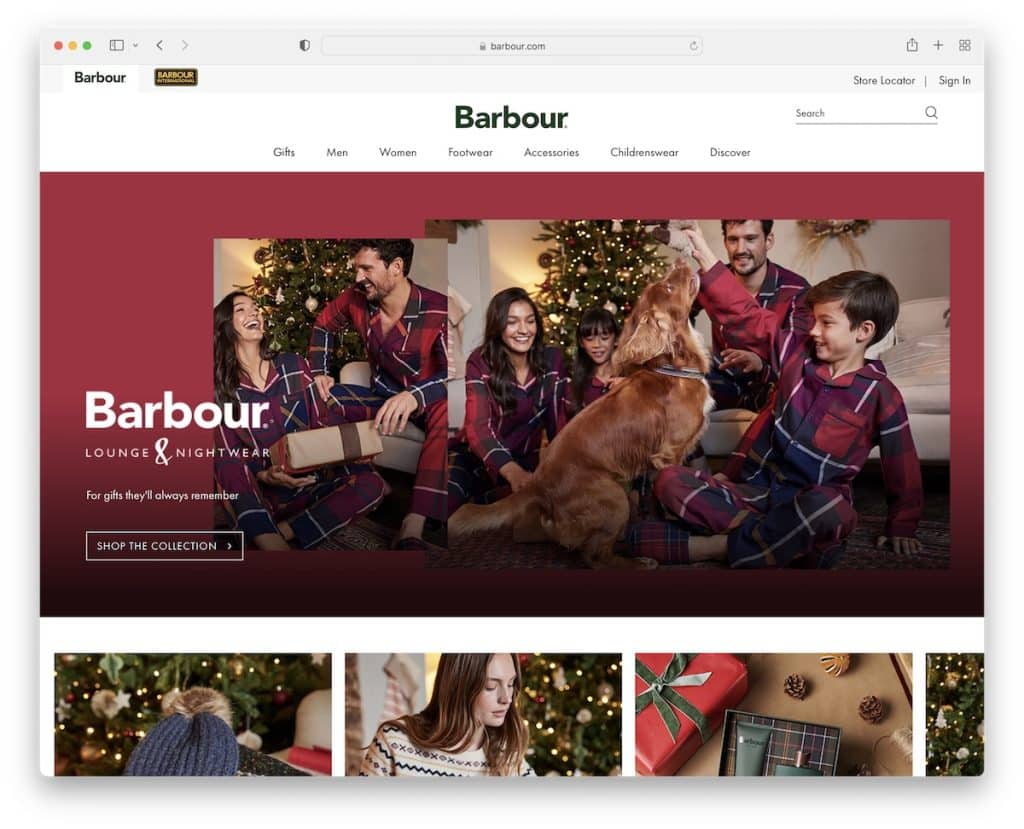 contoh situs web barbour magento