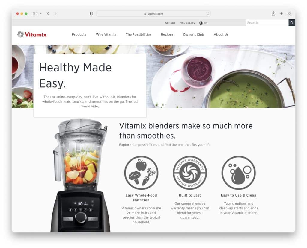 situs web vitamix magento