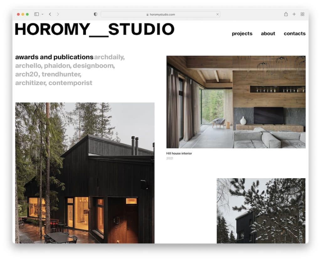 situs web tilda studio horomy