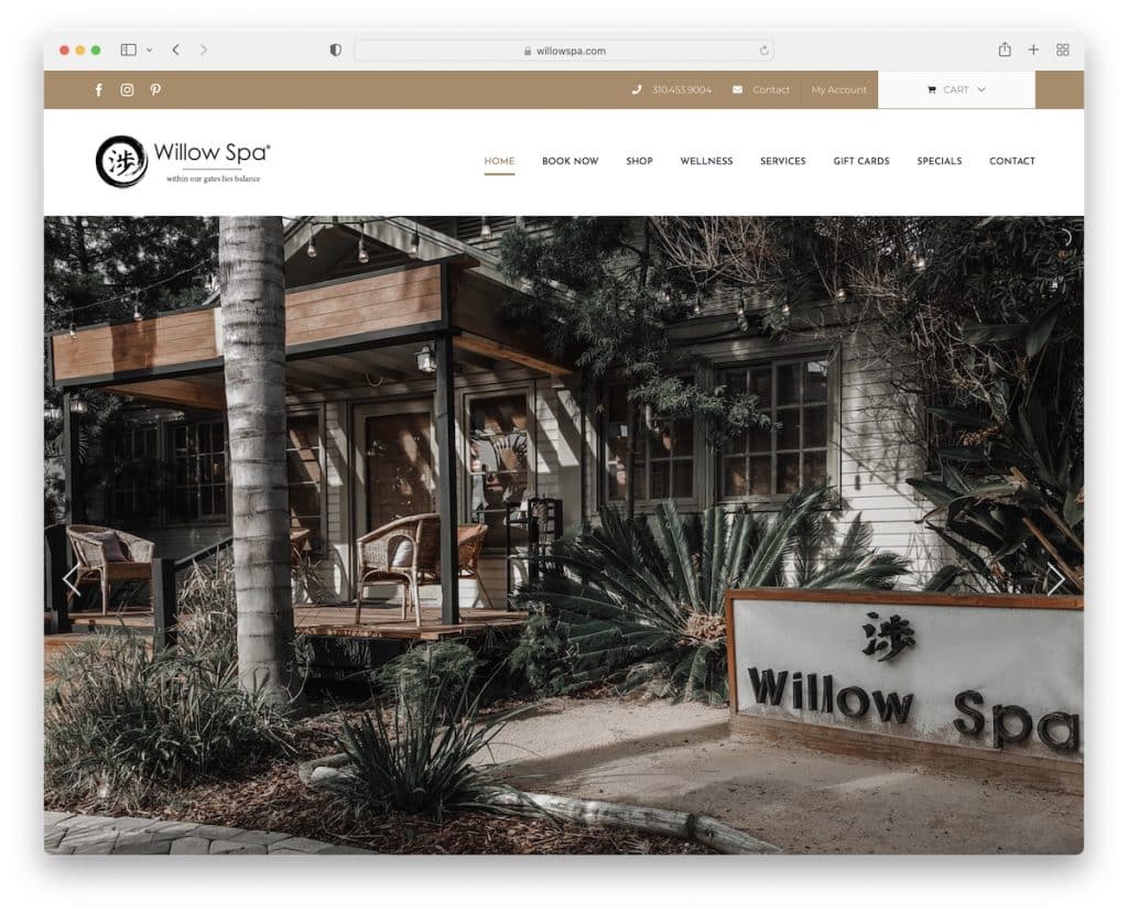 situs web spa willow