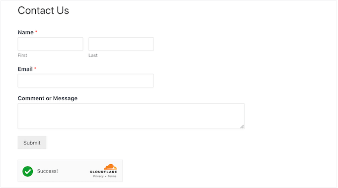 Mengubah tempat CAPTCHA muncul di WPForms