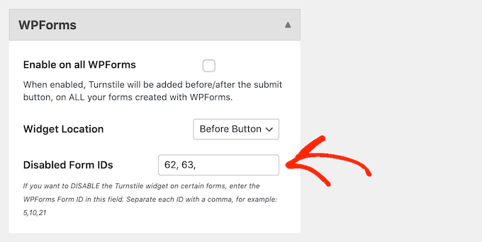 Menonaktifkan CAPTCHA Cloudflare untuk beberapa formulir