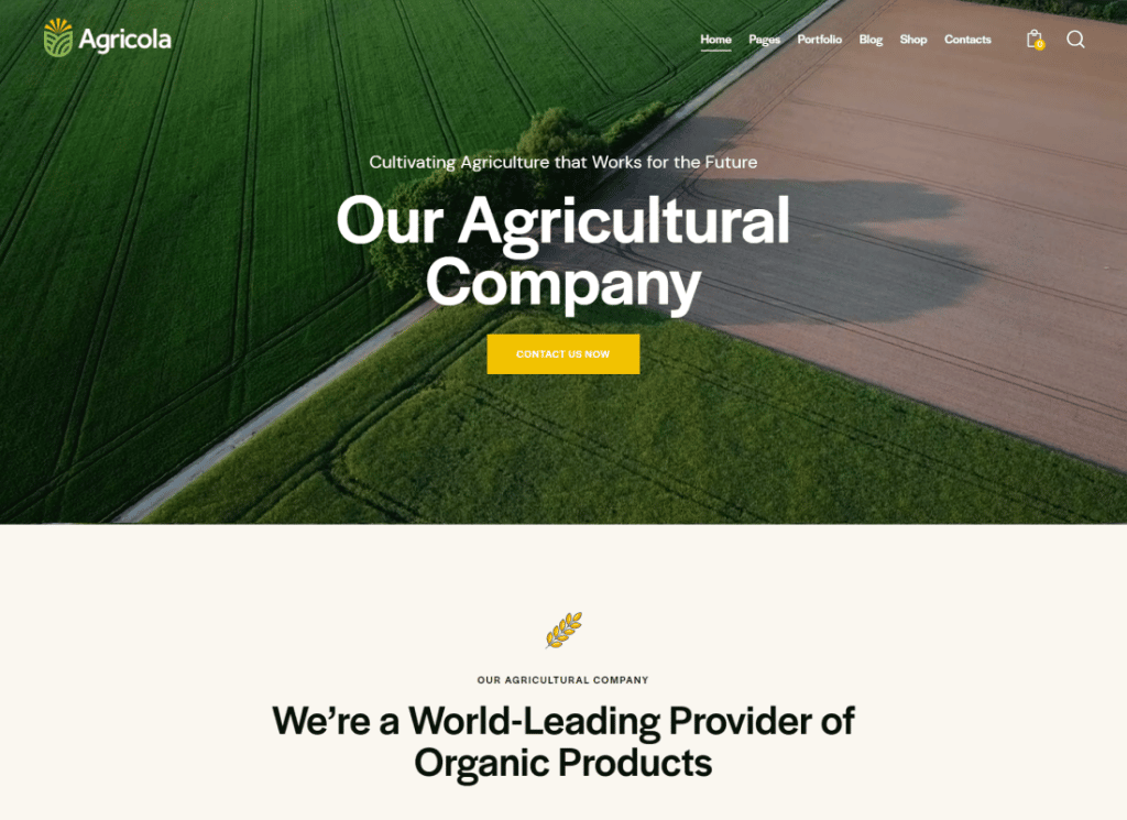 Agricola - Tema WordPress Pertanian dan Pertanian Organik