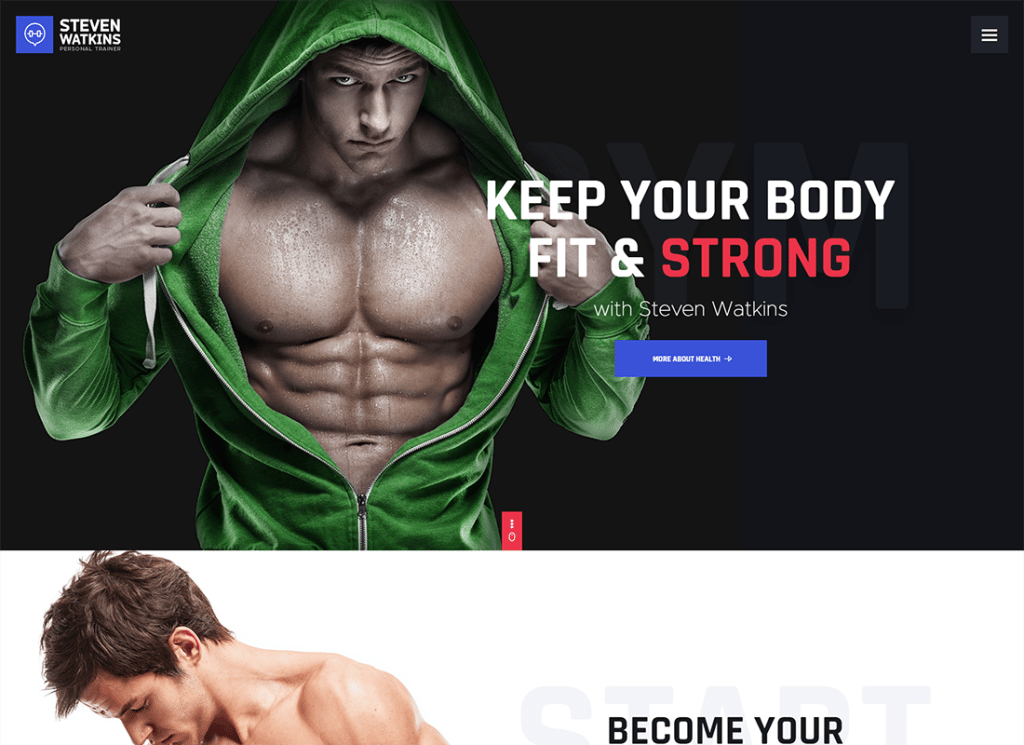 steven watkins |  Personal Gym Trainer & Pelatih Nutrisi Tema WordPress