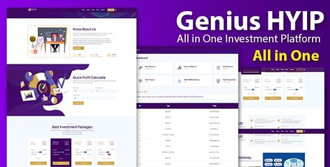 Genius HYIP - Semua dalam Satu Platform Investasi
