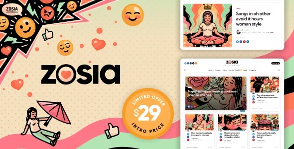 Zosia - Tema Blog WordPress Pribadi