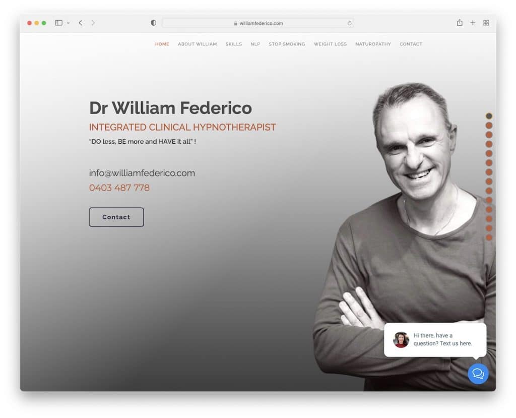 situs web terapis william federico