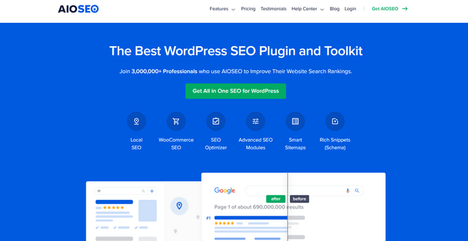 Semua dalam Satu plugin SEO