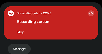 Cara Screen Record di Android : langkah 4 tekan tombol stop record