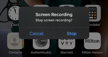 Cara Screen Record di iPhone dan iPad: langkah 3 klik stop recording