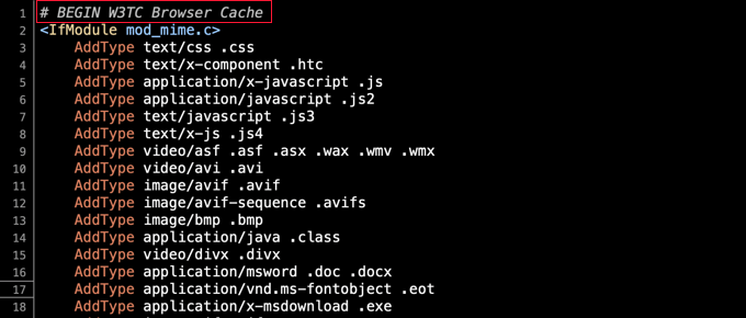 Contoh Penanda Plugin di .htaccess