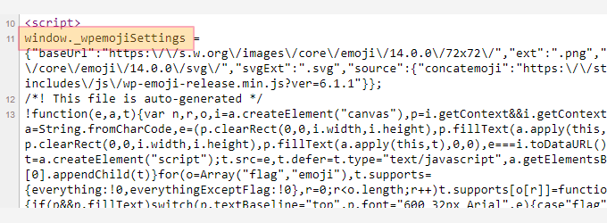 Emoji JavaScript di WordPress