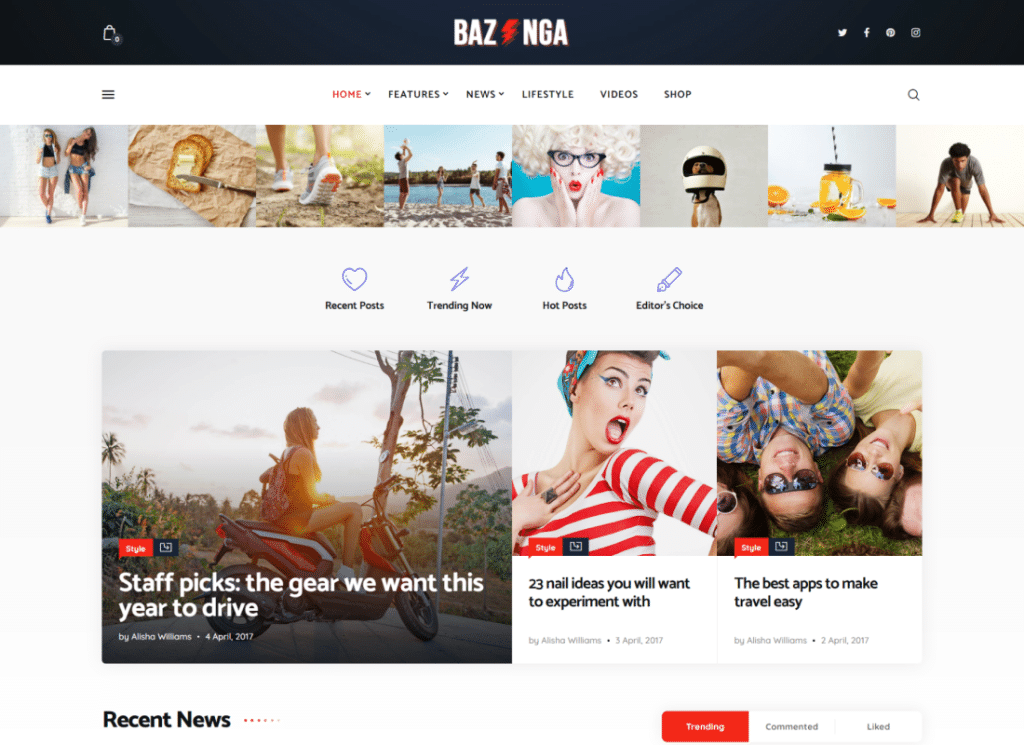 Bazinga - Tema WordPress Majalah Modern & Blog Viral