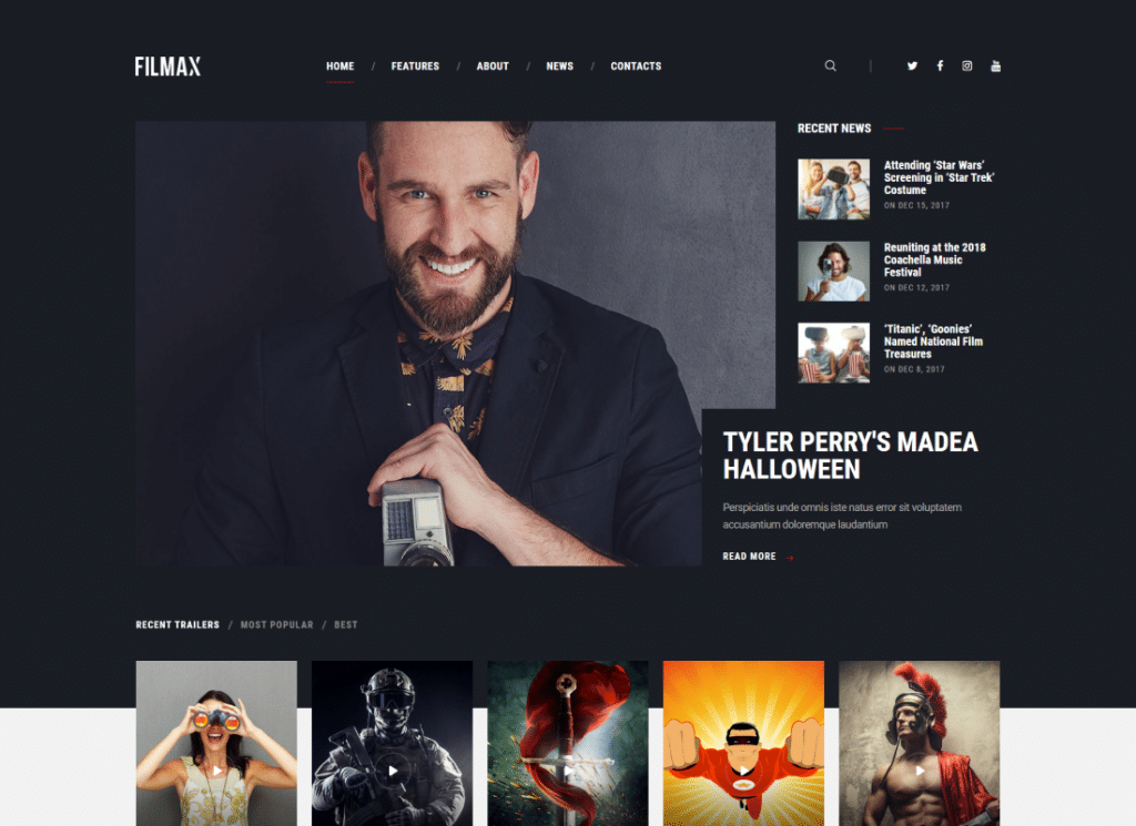 Filmax - Tema WordPress Majalah Berita Film & Film