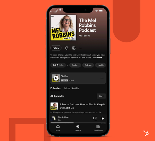 Podcast SEO: halaman acara Spotify