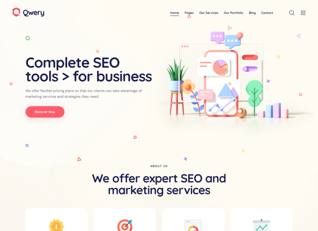 Qwery - Tema WordPress & WooCommerce Bisnis Serbaguna