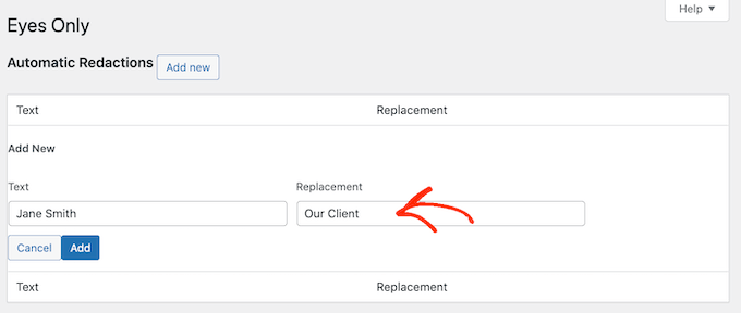 Plugin WordPress redaksi Eyes Only