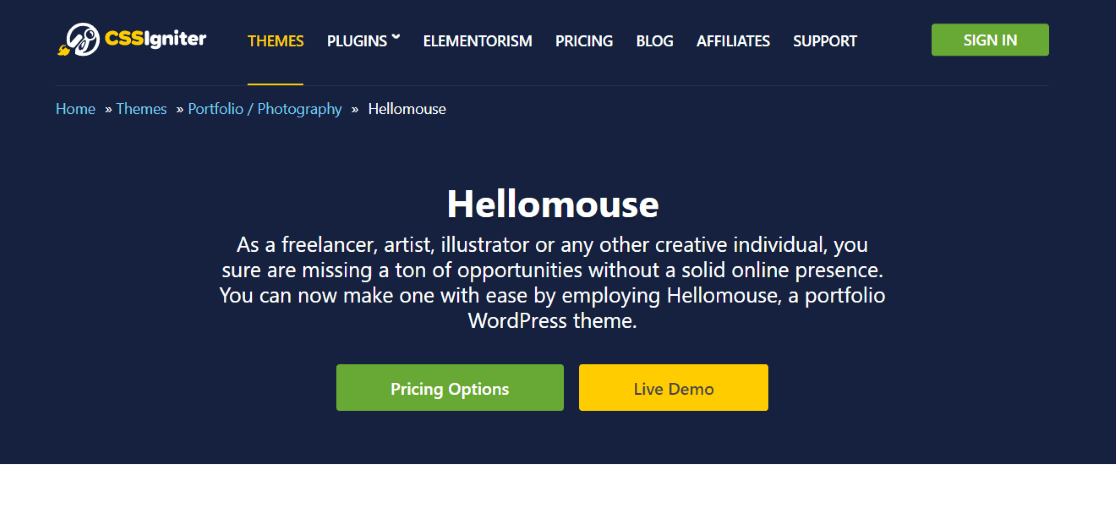 Hellomouse oleh CSSIgniter - Tema WordPress terbaik