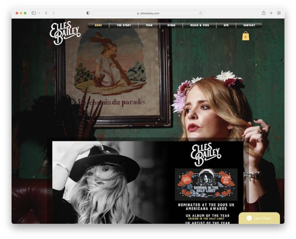 situs web musisi elles bailey