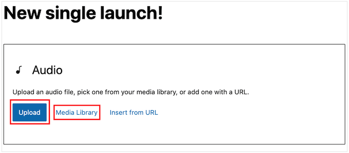 Mengunggah file audio ke situs web WordPress Anda