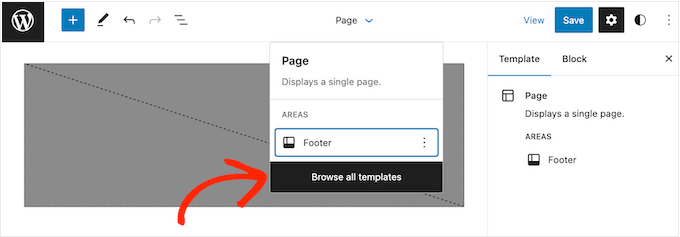 Memilih template FSE berbasis blok