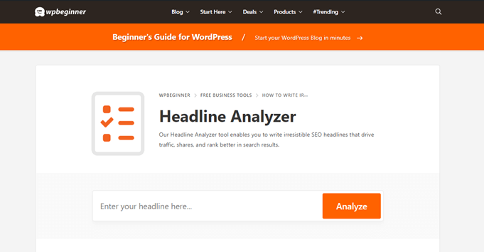 alat penganalisa headline wpbeginner