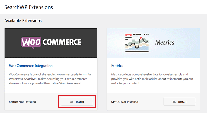 Instal ekstensi integrasi WooCommerce