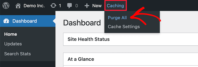 Hapus cache Bluehost