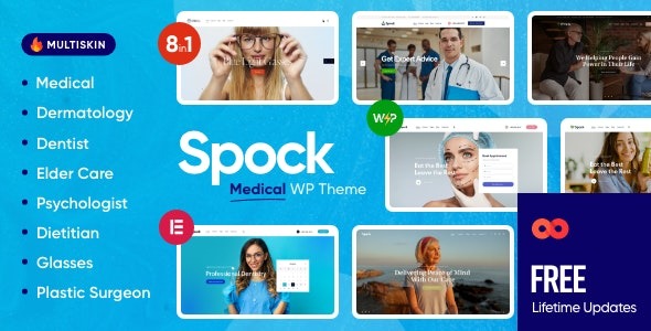 Spock (v1.5) Medical Elementor Multi-skin WordPress Theme Free Download – JOJOThemes