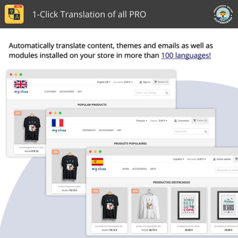 Translate All (v4.7.99) Free And Unlimited Translation Module [v1.6 – v1.7] PrestaShop – JOJOThemes